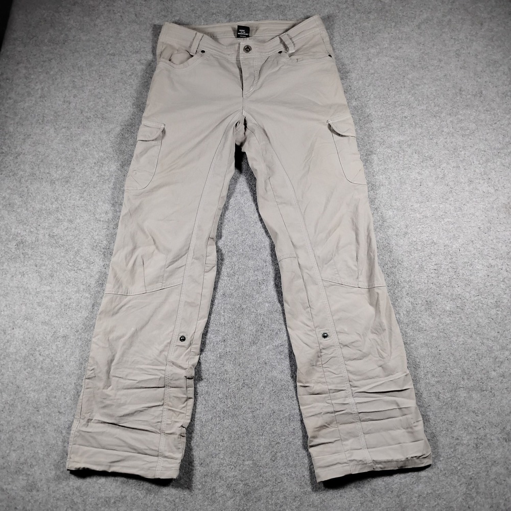 Kuhl Splash Roll Up Pant Women's Size 8 Regular Khaki Gray Hiking Cargo Pants